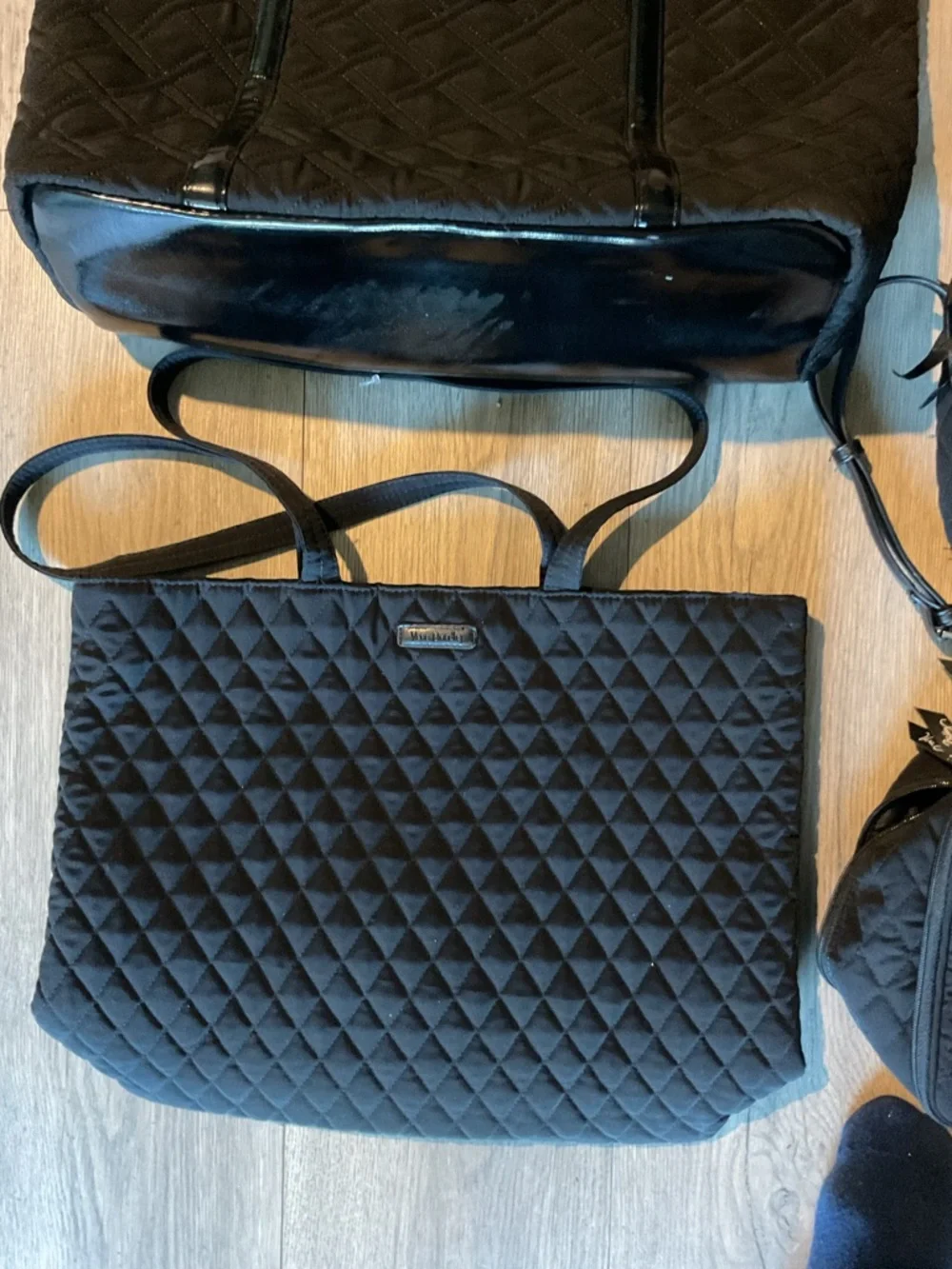 Vera Bradley Black Quilted 4 piece BUNDLE - Good Used Condition MSRP: $350+ - Picture 3 of 16